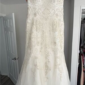 Elegant Ivory Beaded Gown
